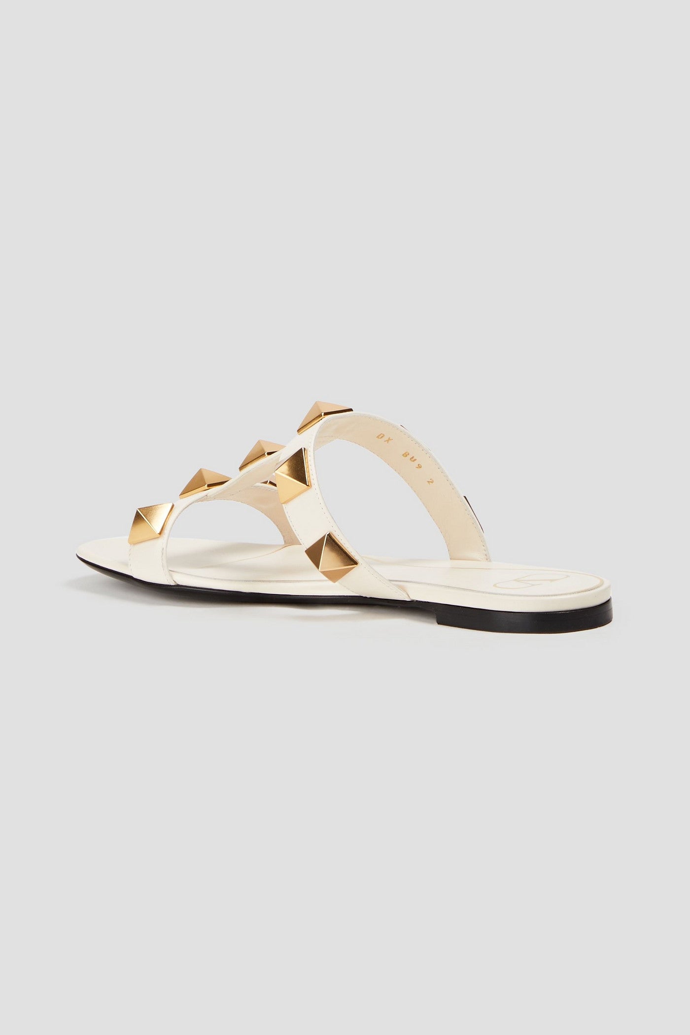 Valentino Garavani Roman Stud Leather Sandals Ivory Women's