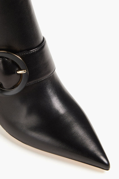 Jimmy Choo Magik 90 Buckled Leather Ankle Boots Black Women's