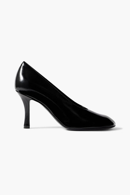 Burberry Glossed-Leather Pumps Black Women's