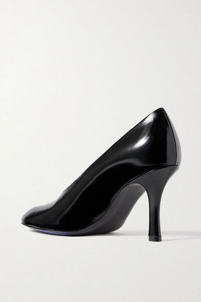Burberry Glossed-Leather Pumps Black Women's