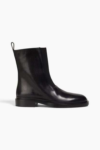 Jil Sander Leather Chelsea Boots Black Women's