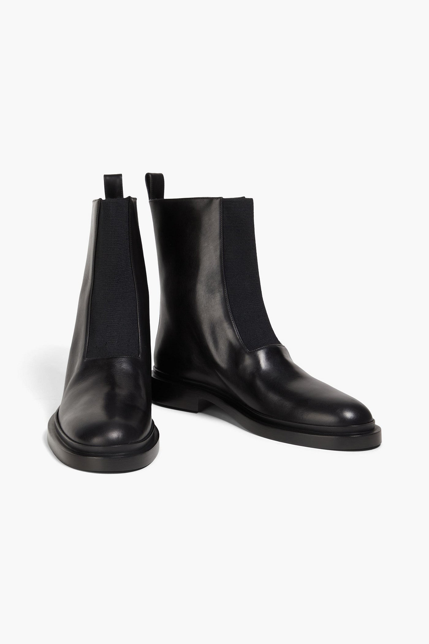 Jil Sander Leather Chelsea Boots Black Women's
