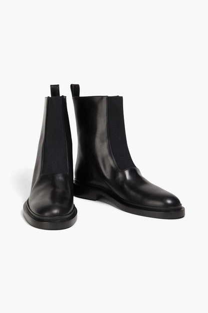 Jil Sander Leather Chelsea Boots Black Women's