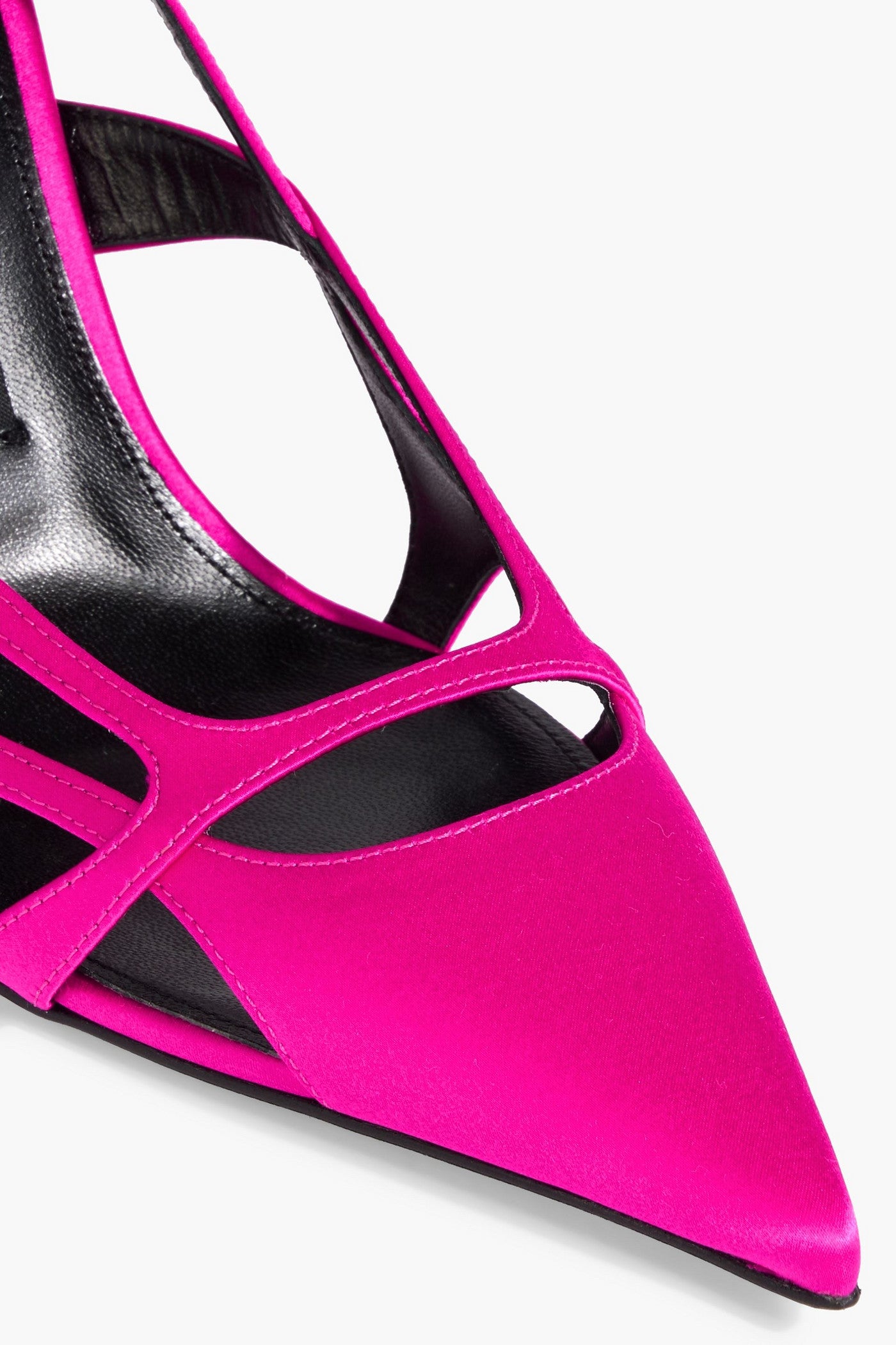Sergio Rossi Cutout Satin Pumps Bright Pink Women's