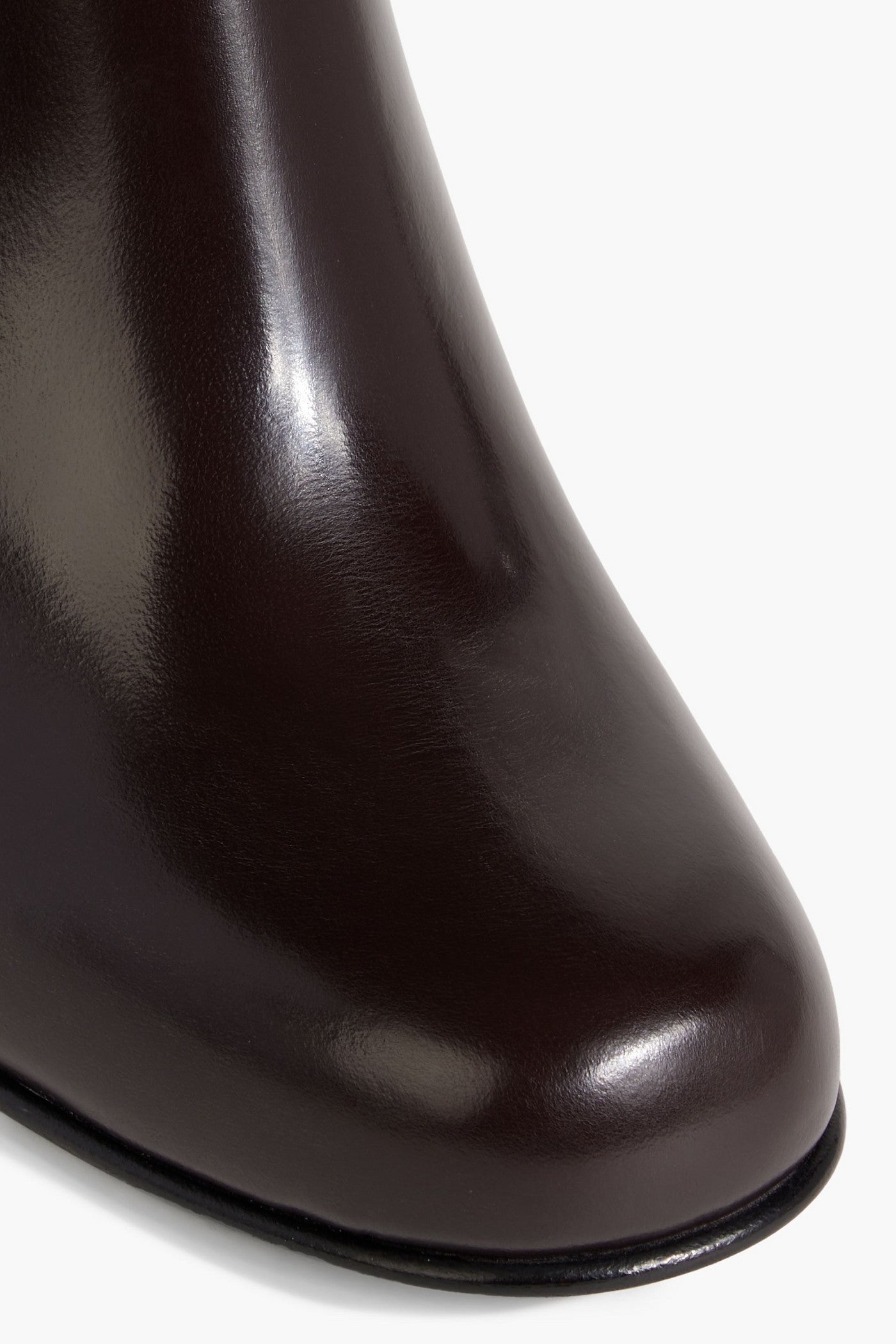 Valentino Garavani Vlogo Leather Ankle Boots Grape Women's
