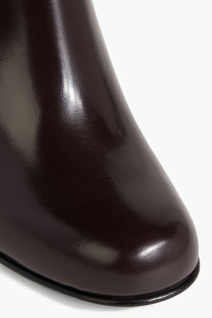 Valentino Garavani Vlogo Leather Ankle Boots Grape Women's