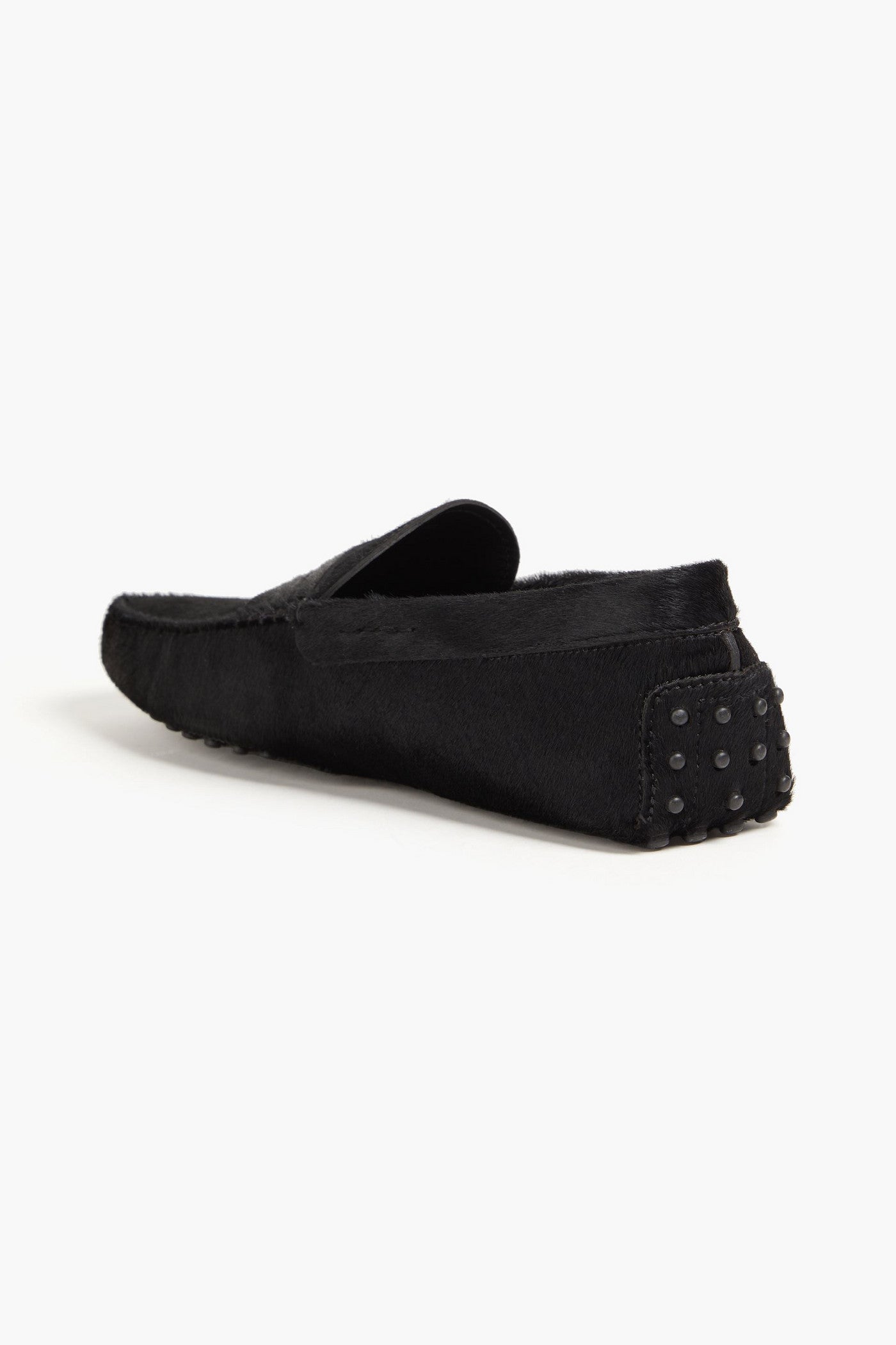 Tod's Gommino Calf Hair Driving Shoes Black