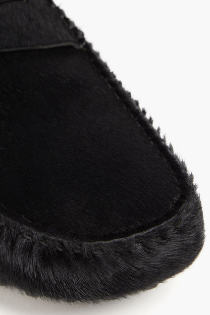 Tod's Gommino Calf Hair Driving Shoes Black