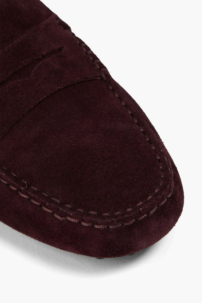 Tod's Gommino Suede Loafers Grape Women's