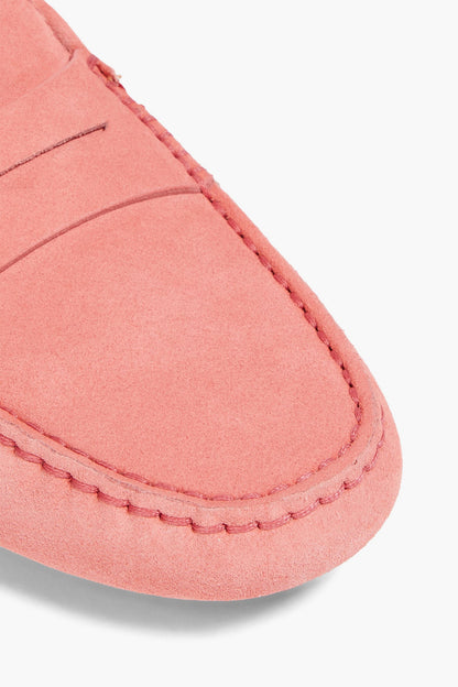 Tod's Gommino Suede Loafers Coral Women's