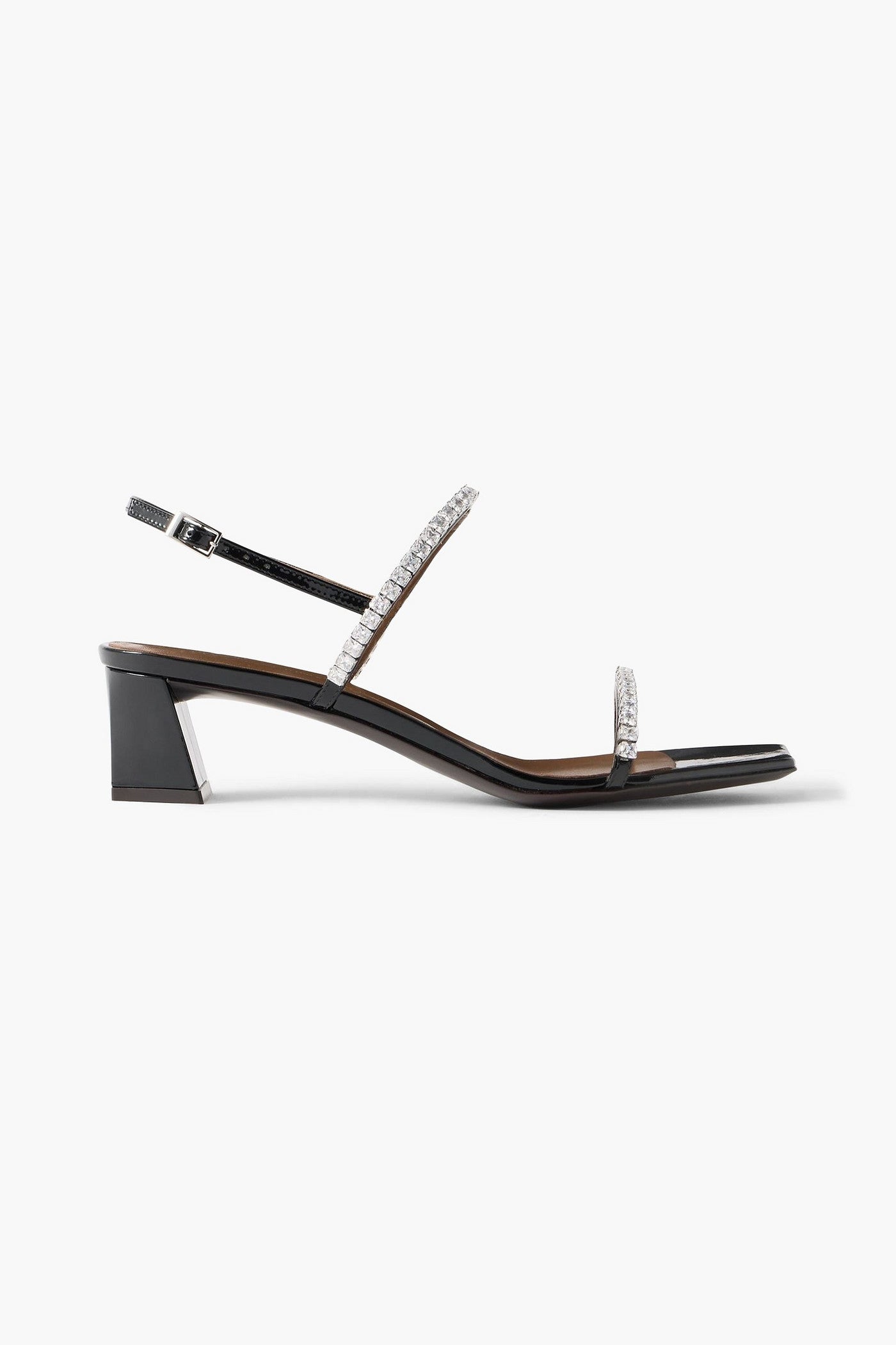 Giuseppe Zanotti Mya Crystal-Embellished Patent-Leather Sandals Black Women's