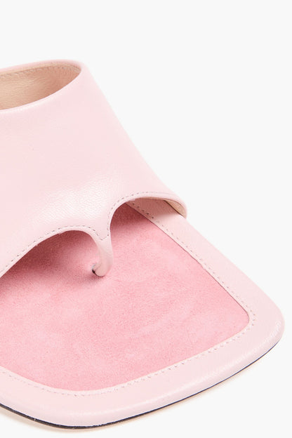 Wandler Gaia Leather Mules Baby Pink Women's