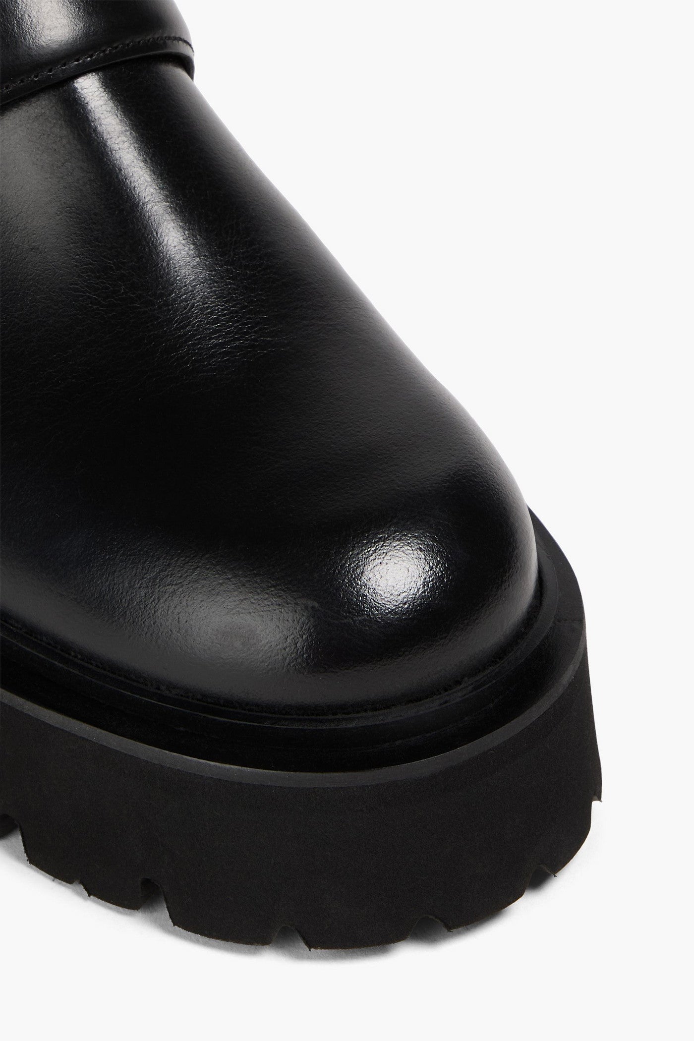 Sandro Glossed-Leather Chelsea Boots Black Women's
