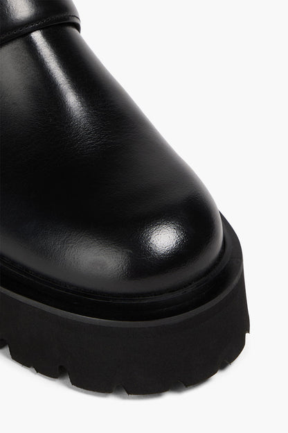 Sandro Glossed-Leather Chelsea Boots Black Women's