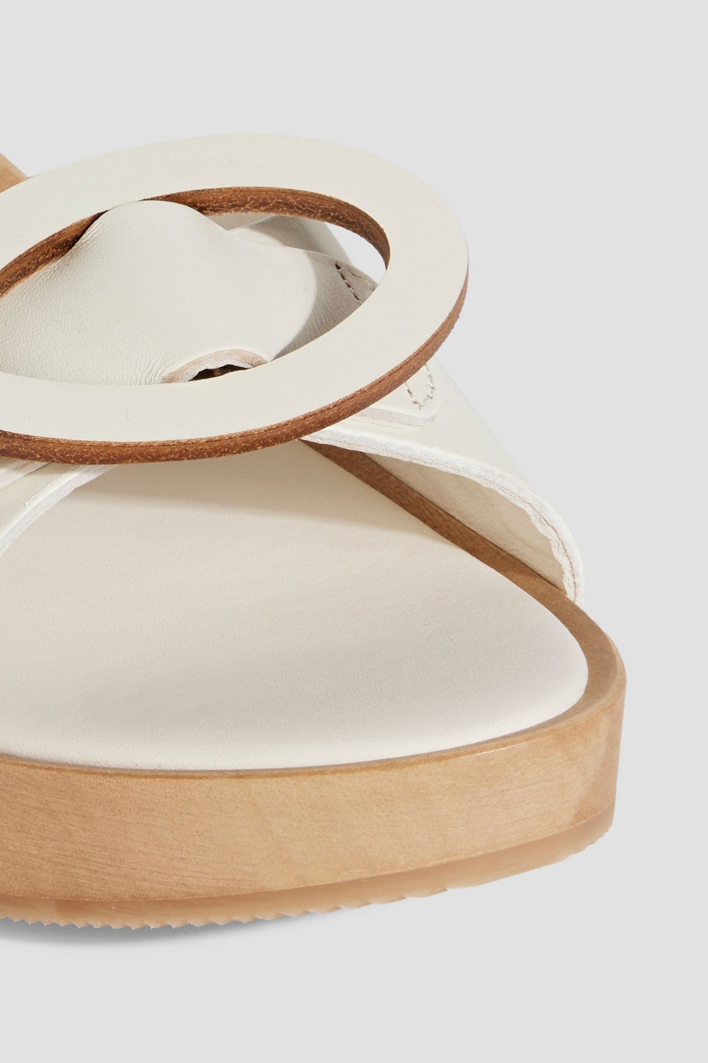 Pucci Appliqud Leather Mules White Women's