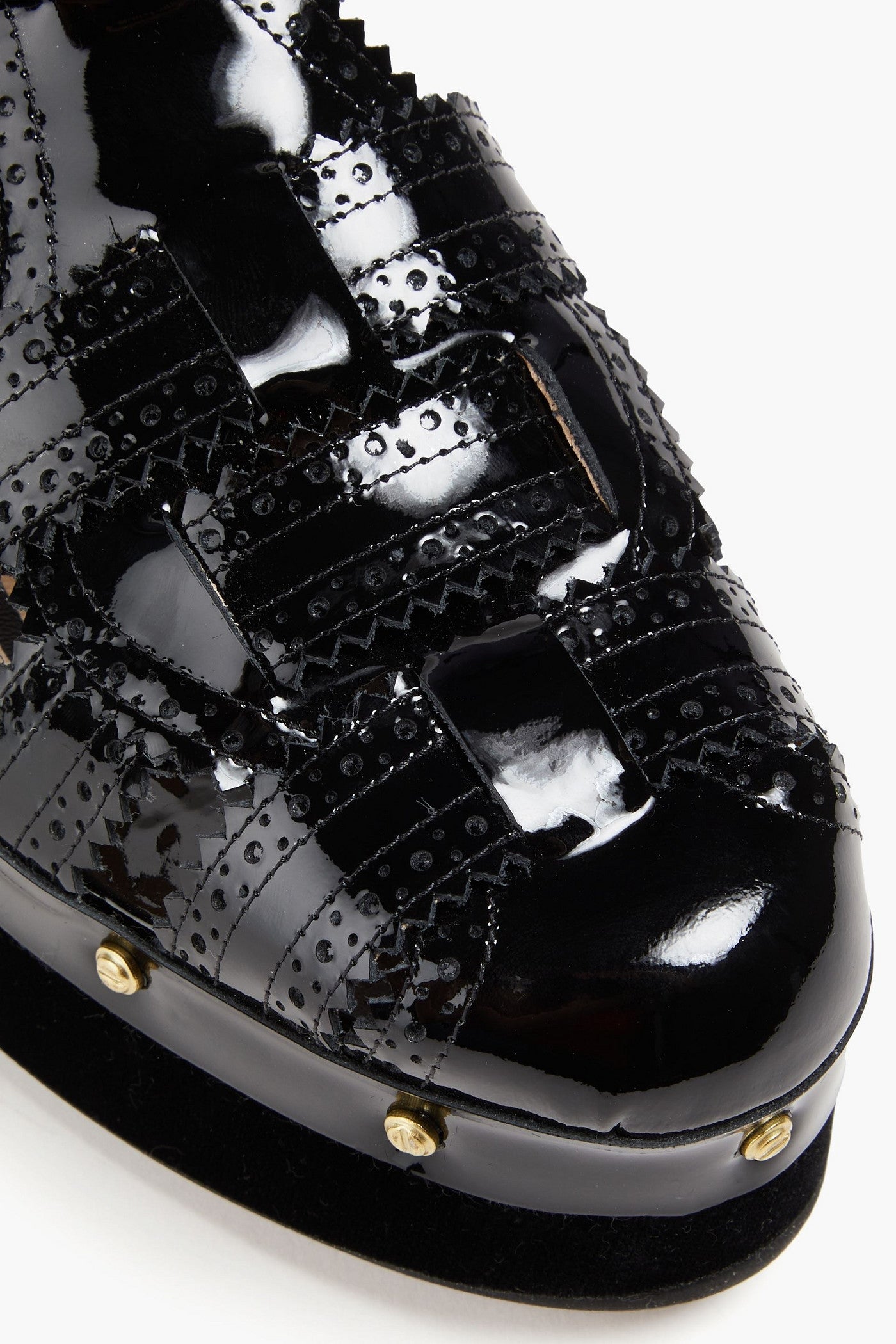 Thom Browne Patent-Leather Sandals Black Women's