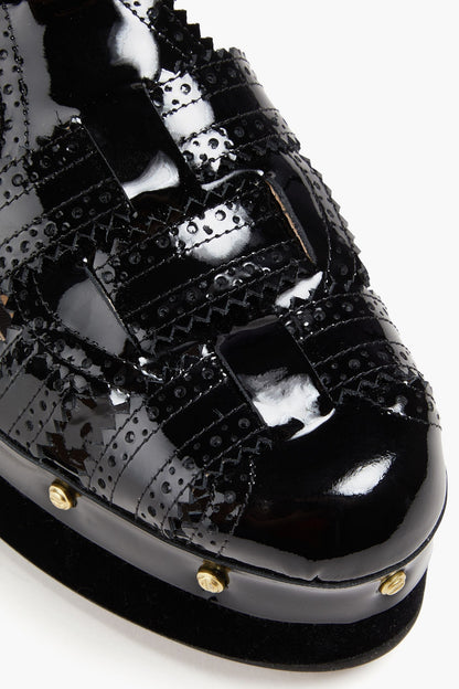 Thom Browne Patent-Leather Sandals Black Women's