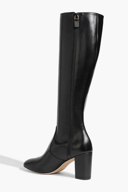 Stuart Weitzman Sofia 75 Leather Knee Boots Black Women's