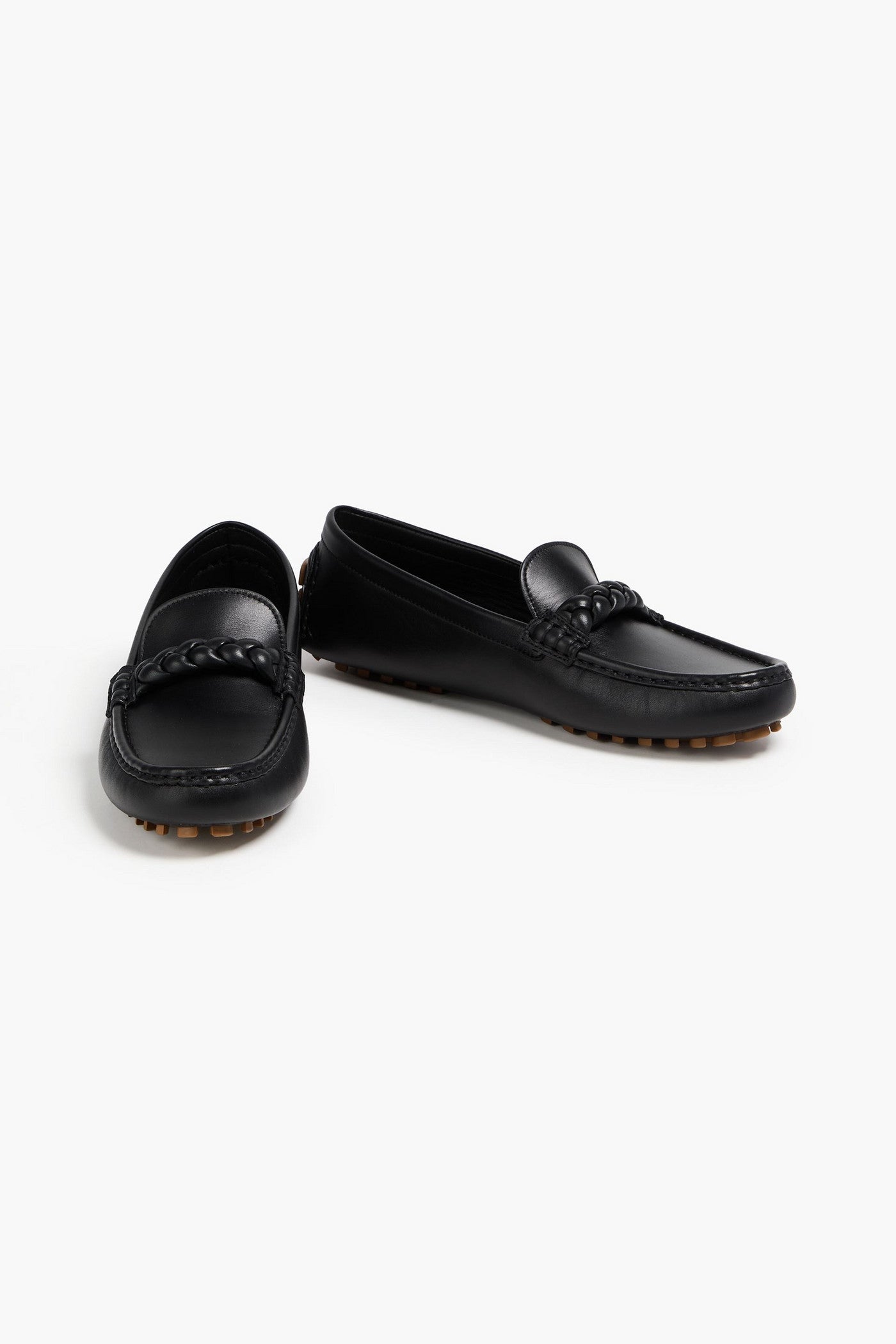 Gianvito Rossi Monza Leather Loafers Black Women's