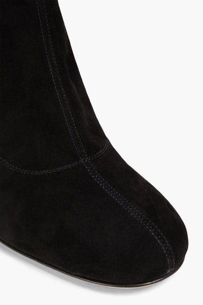 Sergio Rossi Royal Stretch-Suede Boots Black Women's