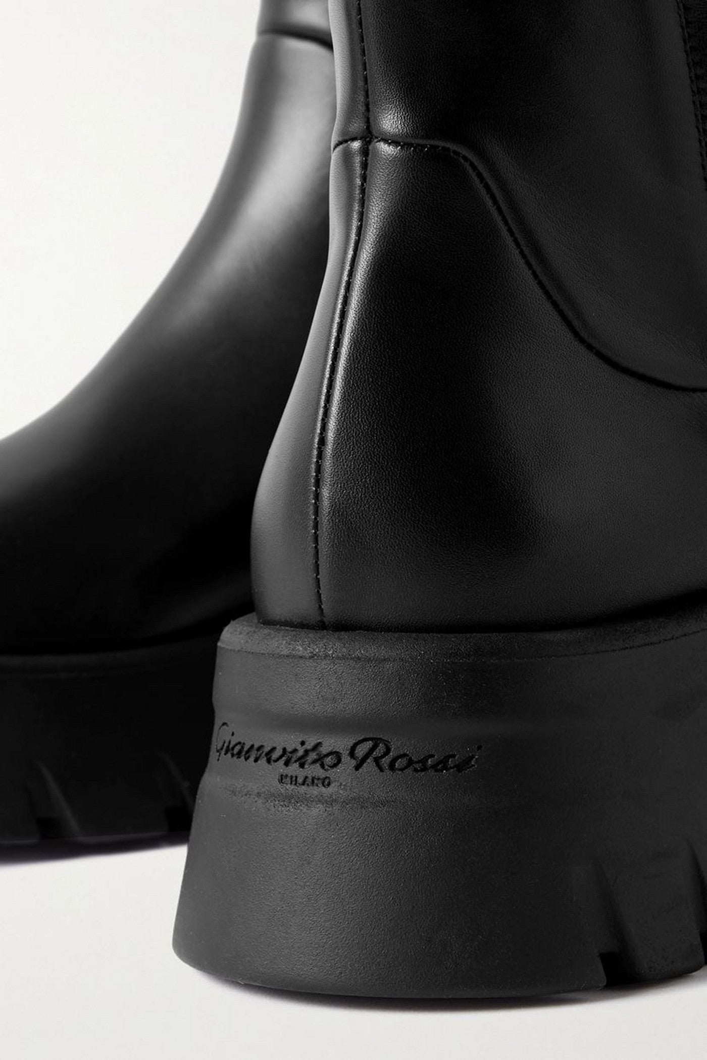 Gianvito Rossi Montey 20 Leather Knee Boots Black Women's