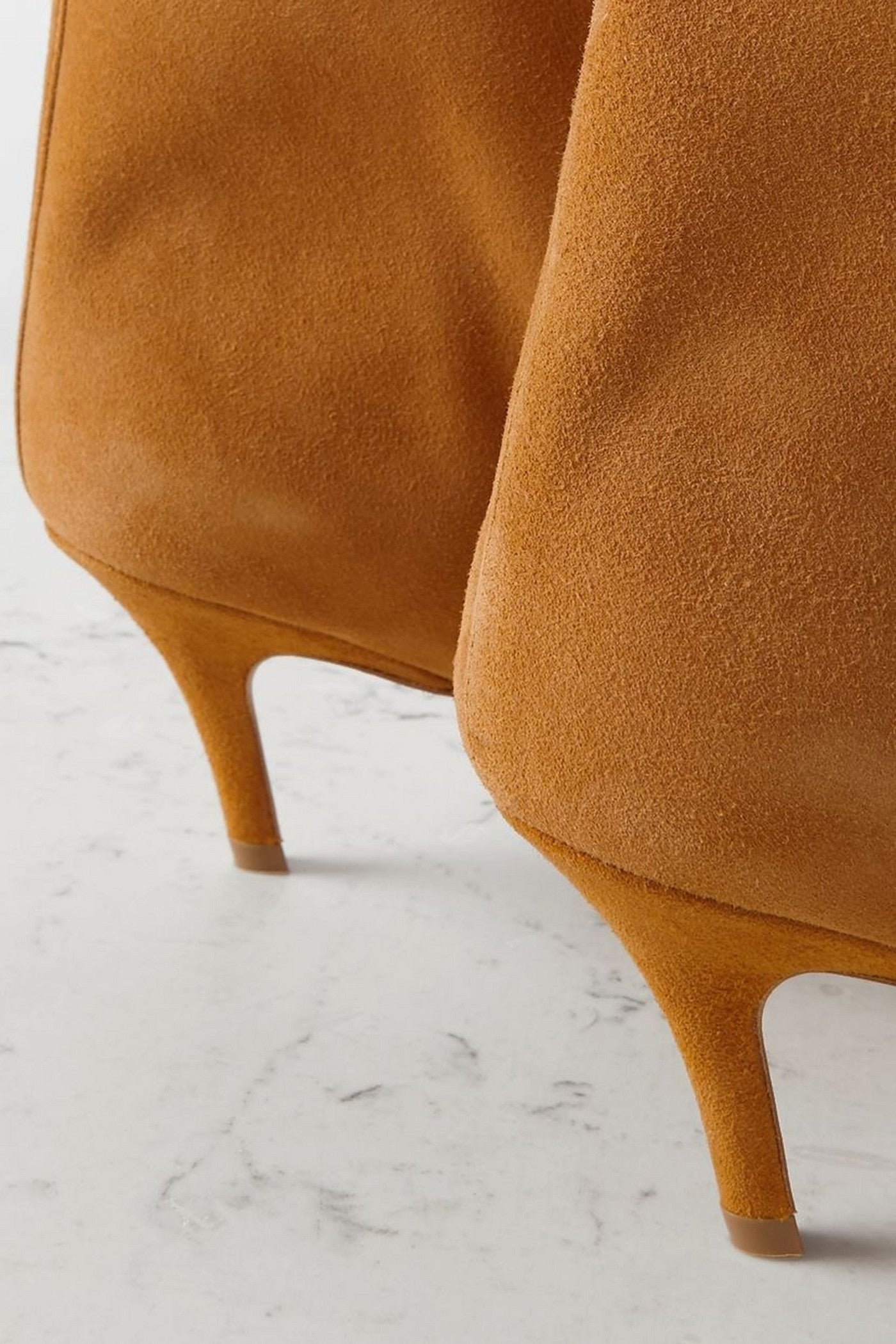 Amina Muaddi Fiona Suede Boots Camel Women's