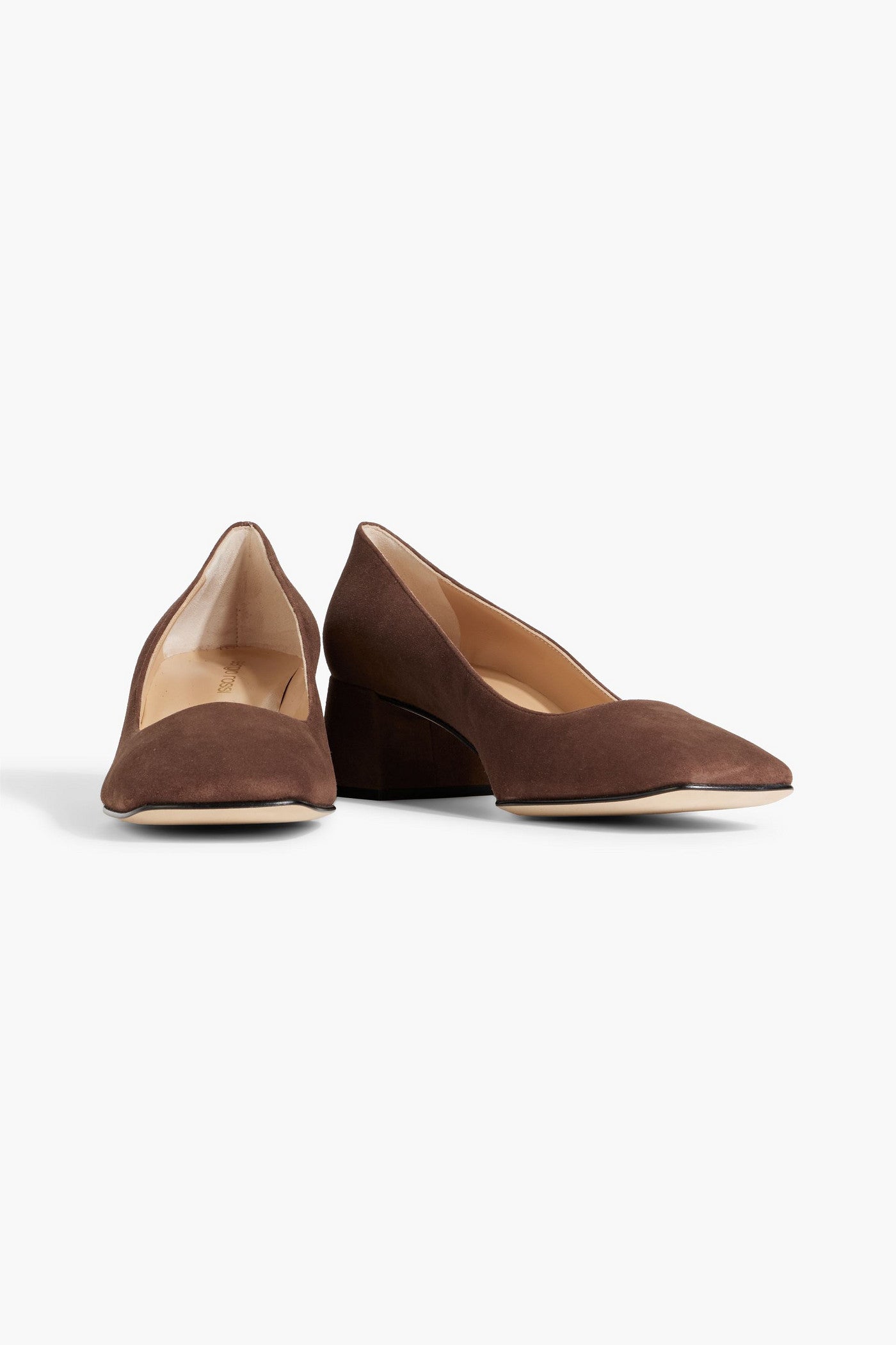 Sergio Rossi Suede Pumps Brown Women's