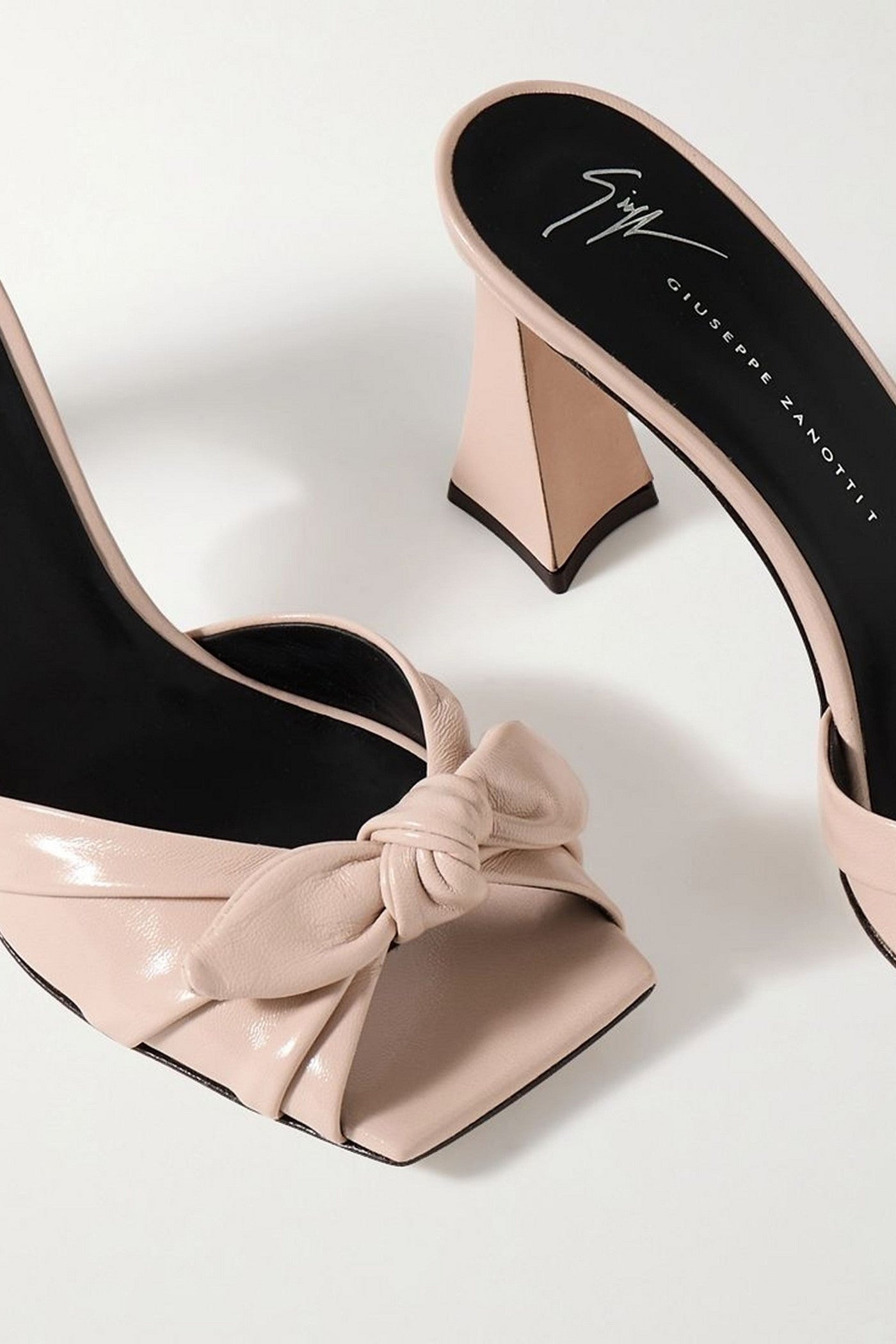 Giuseppe Zanotti Marinetti Patent-Leather Mules Blush Women's