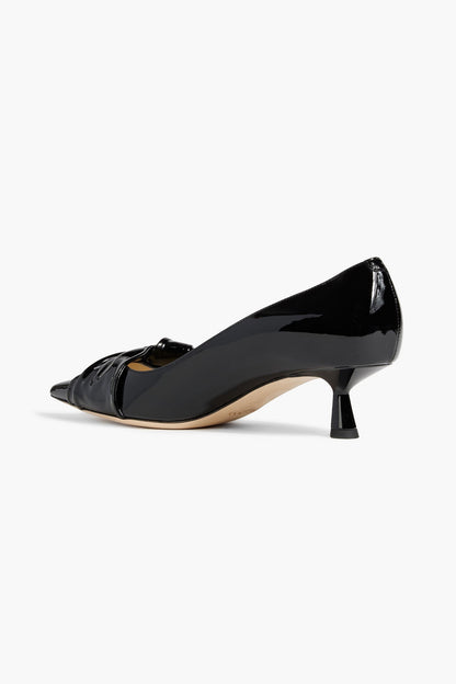 Jimmy Choo Elinor 45 Bow-Detailed Patent-Leather Pumps Black Women's