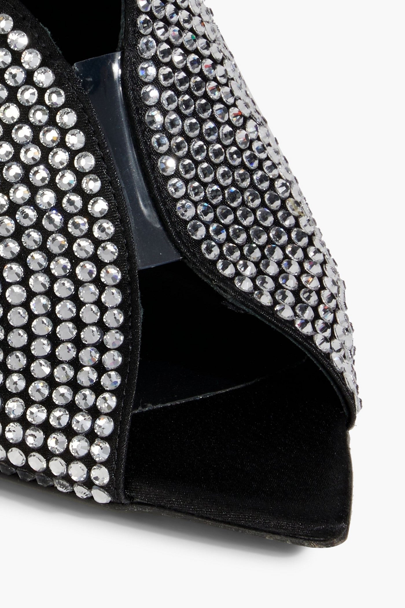 Giuseppe Zanotti Intriigo Sparkle Crystal-Embellished Satin Mules Black Women's