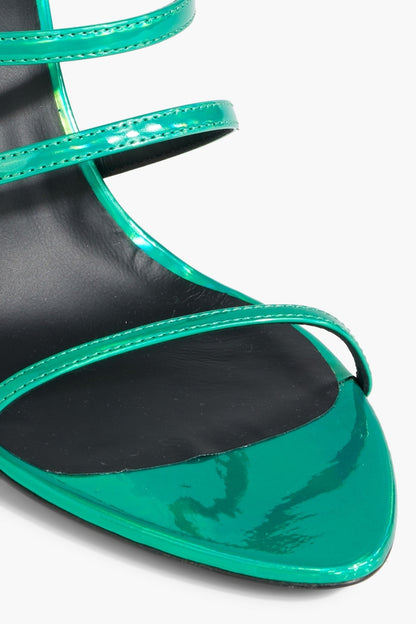 Giuseppe Zanotti Clandestino Patent-Leather Sandals Jade Women's