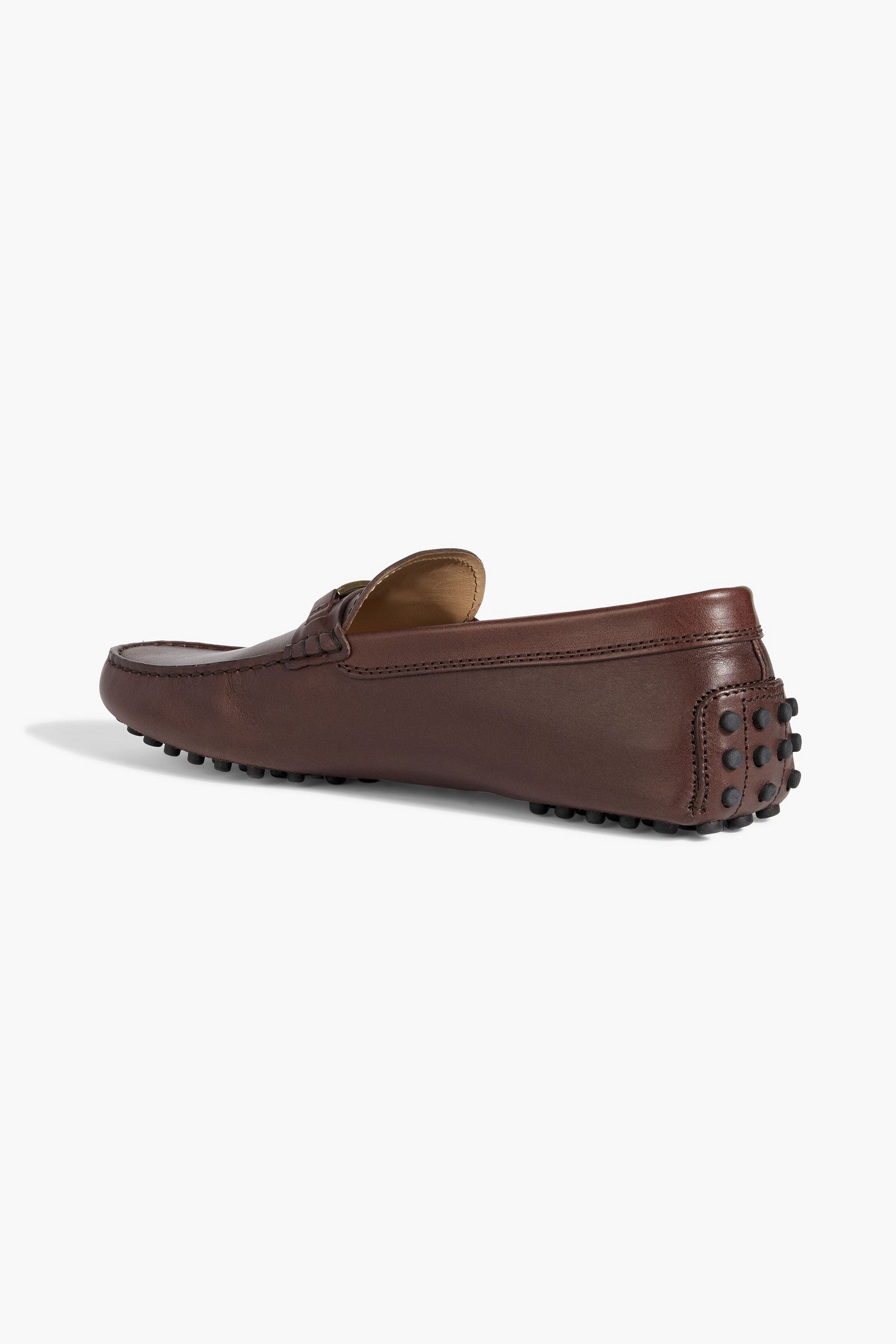 Tod's Embellished Leather Loafers Brown