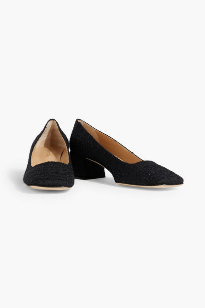 Sergio Rossi Gruppo 45 Metallic Tweed Pumps Black Women's