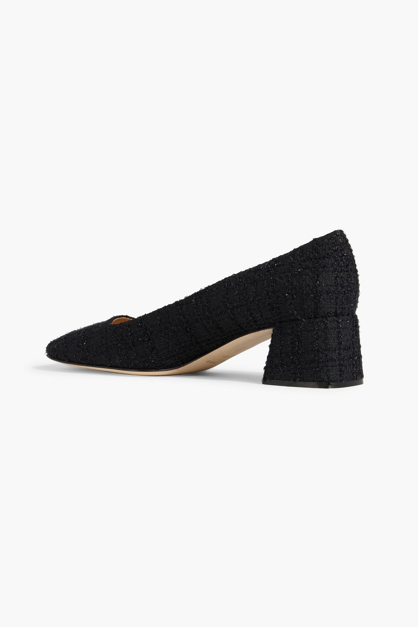 Sergio Rossi Gruppo 45 Metallic Tweed Pumps Black Women's