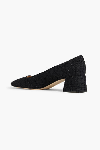 Sergio Rossi Gruppo 45 Metallic Tweed Pumps Black Women's