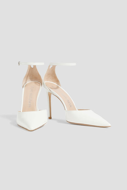 Stuart Weitzman Stuart 100 Leather Pumps White Women's