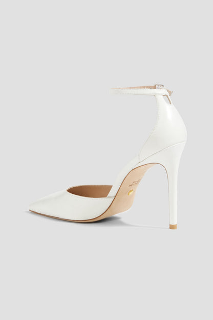 Stuart Weitzman Stuart 100 Leather Pumps White Women's