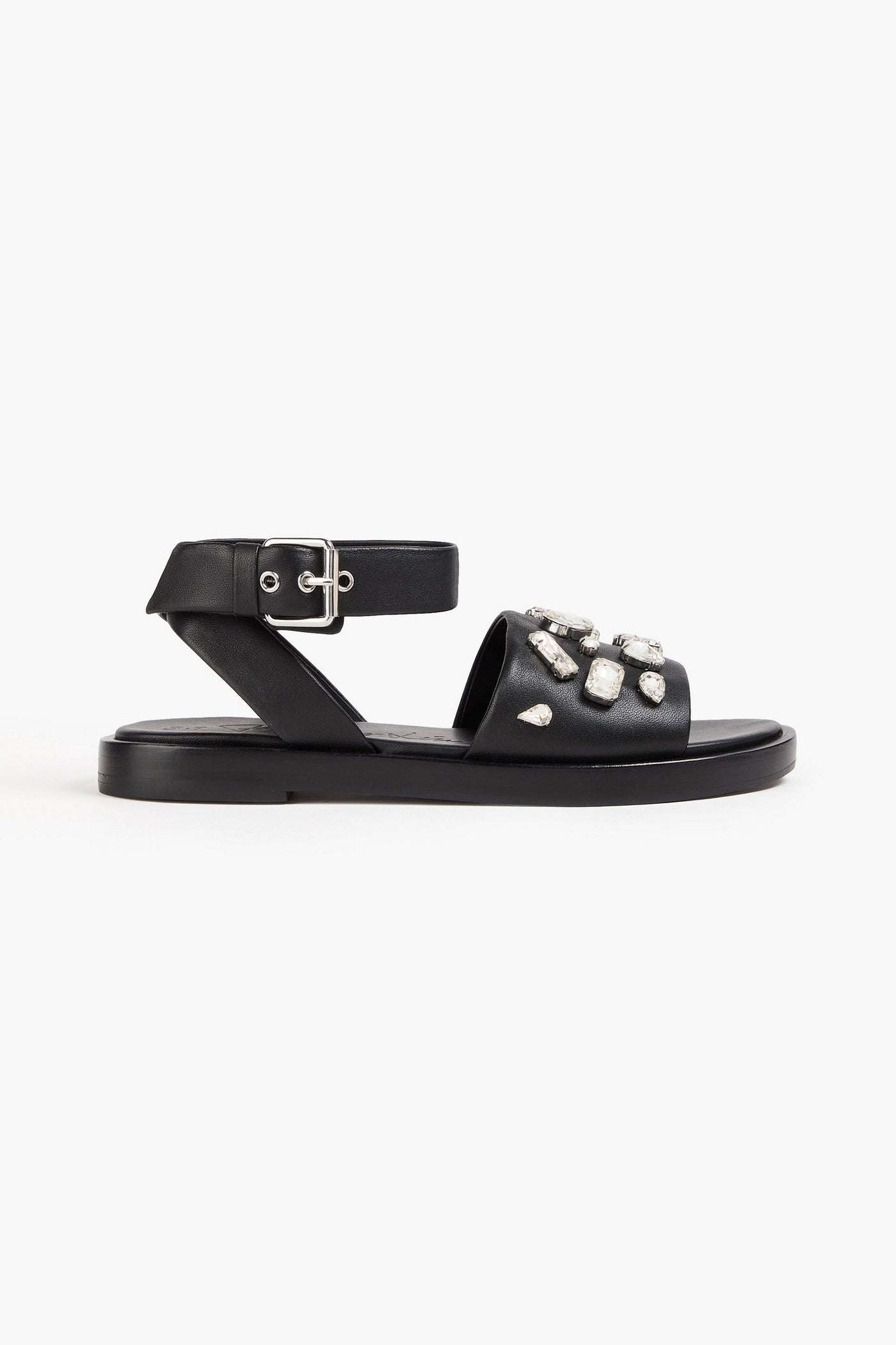 3.1 Phillip Lim Nadine Crystal-Embellished Leather Sandals Black Women's