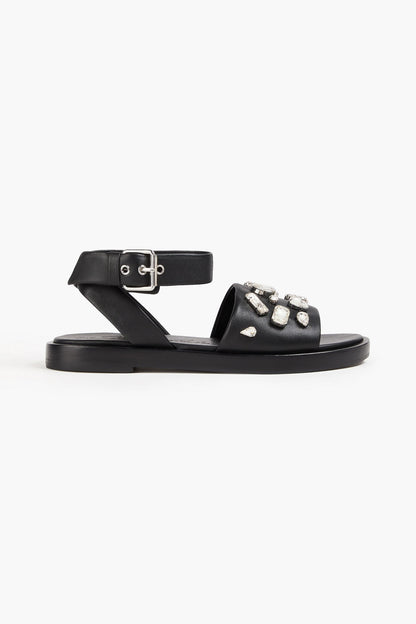 3.1 Phillip Lim Nadine Crystal-Embellished Leather Sandals Black Women's