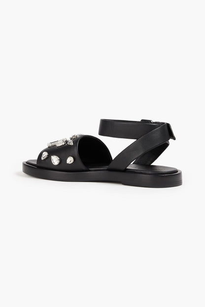 3.1 Phillip Lim Nadine Crystal-Embellished Leather Sandals Black Women's