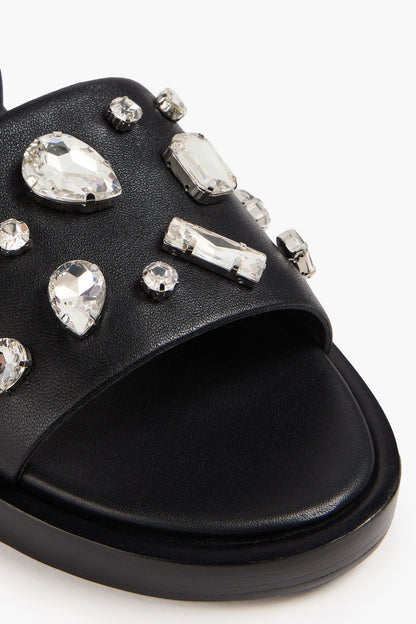 3.1 Phillip Lim Nadine Crystal-Embellished Leather Sandals Black Women's