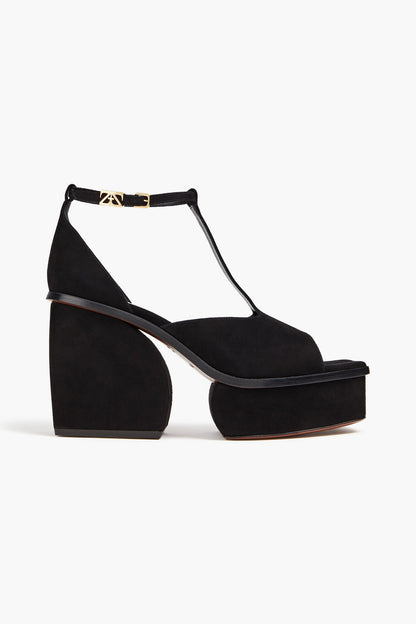 Zimmermann Suede Platform Sandals Black Women's