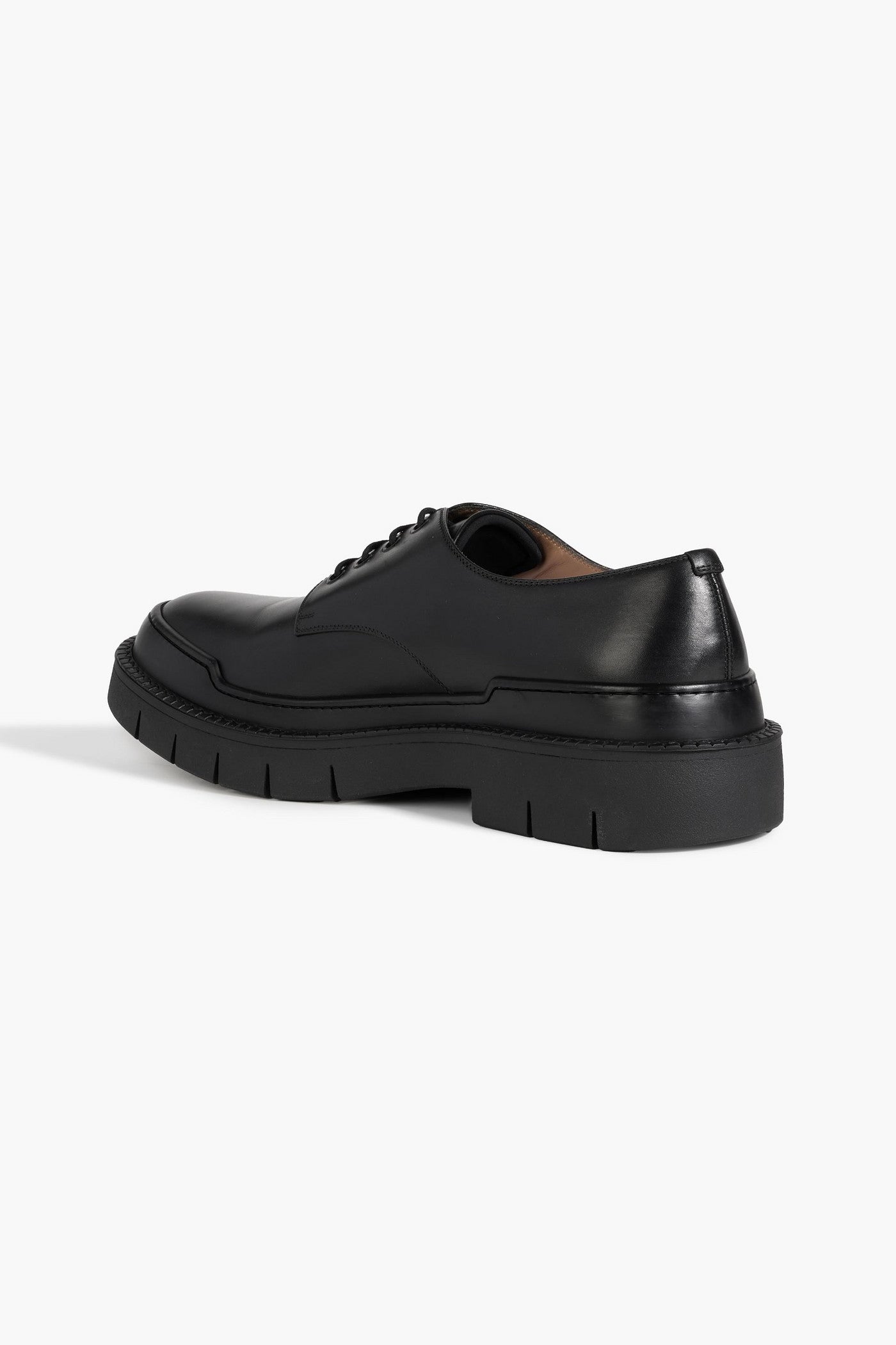 Ferragamo Ninja Leather Derby Shoes Black