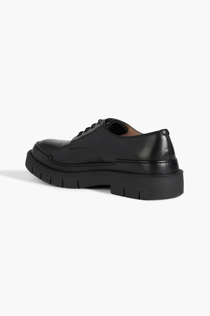 Ferragamo Ninja Leather Derby Shoes Black
