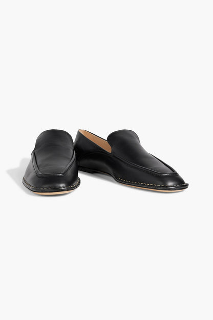 Tod's Leather Loafers Black Women's