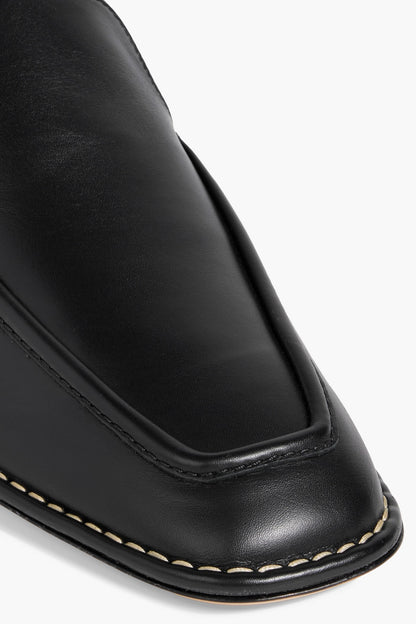 Tod's Leather Loafers Black Women's