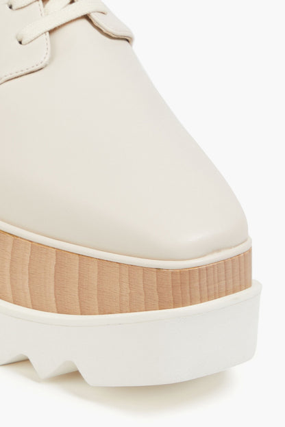 Stella Mccartney + Yoshimoto Nara Elyse Printed Platform Brogues Ecru Women's