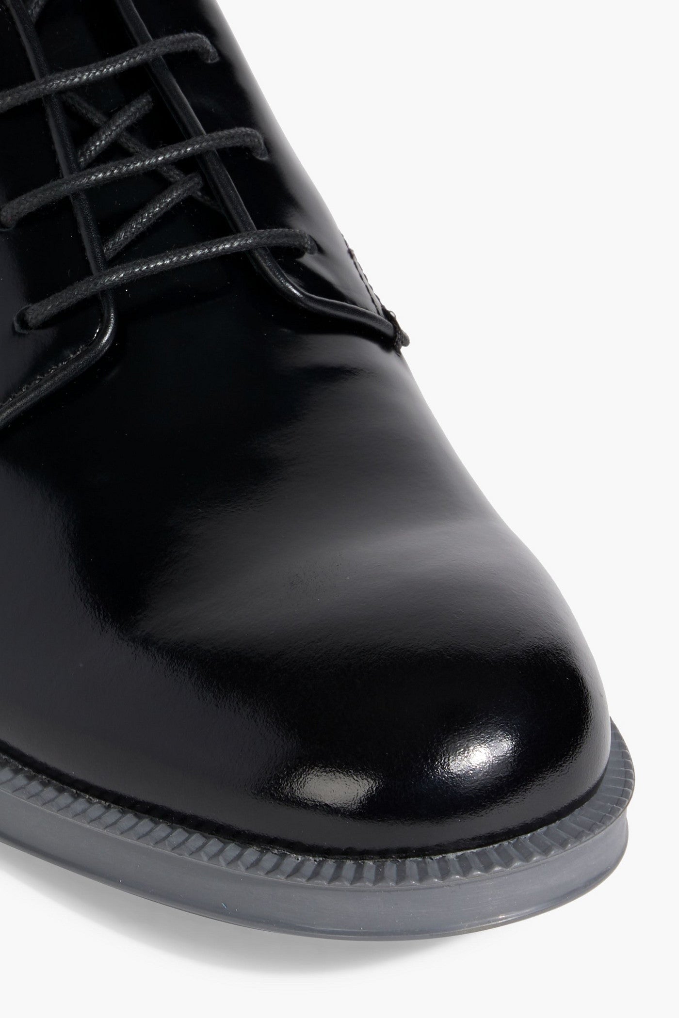 Tod's Color-Block Glossed-Leather Brogues Black Women's