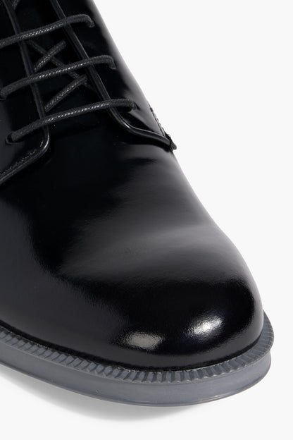 Tod's Color-Block Glossed-Leather Brogues Black Women's