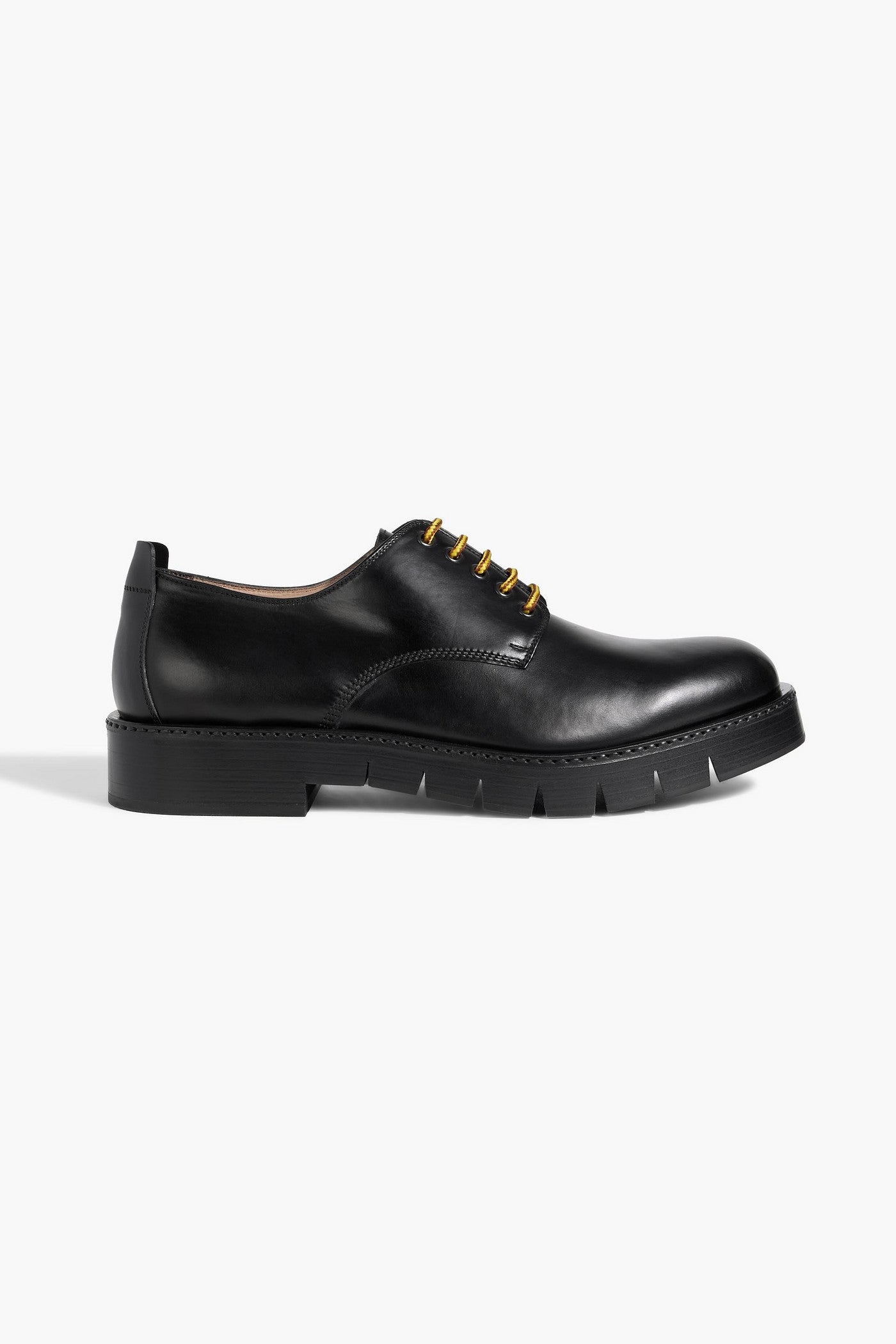 Ferragamo Rudy Leather Derby Shoes Black
